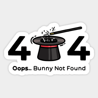 Bunny Not Found Sticker